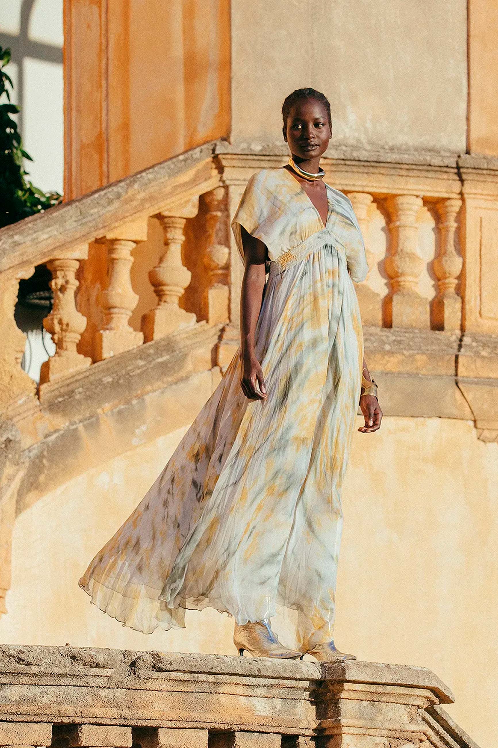 Abito Ines bohemienne tie-die di mes demoiselles paris donna ss24