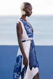 Abito Lungo Caspienne Butterfly-Blue