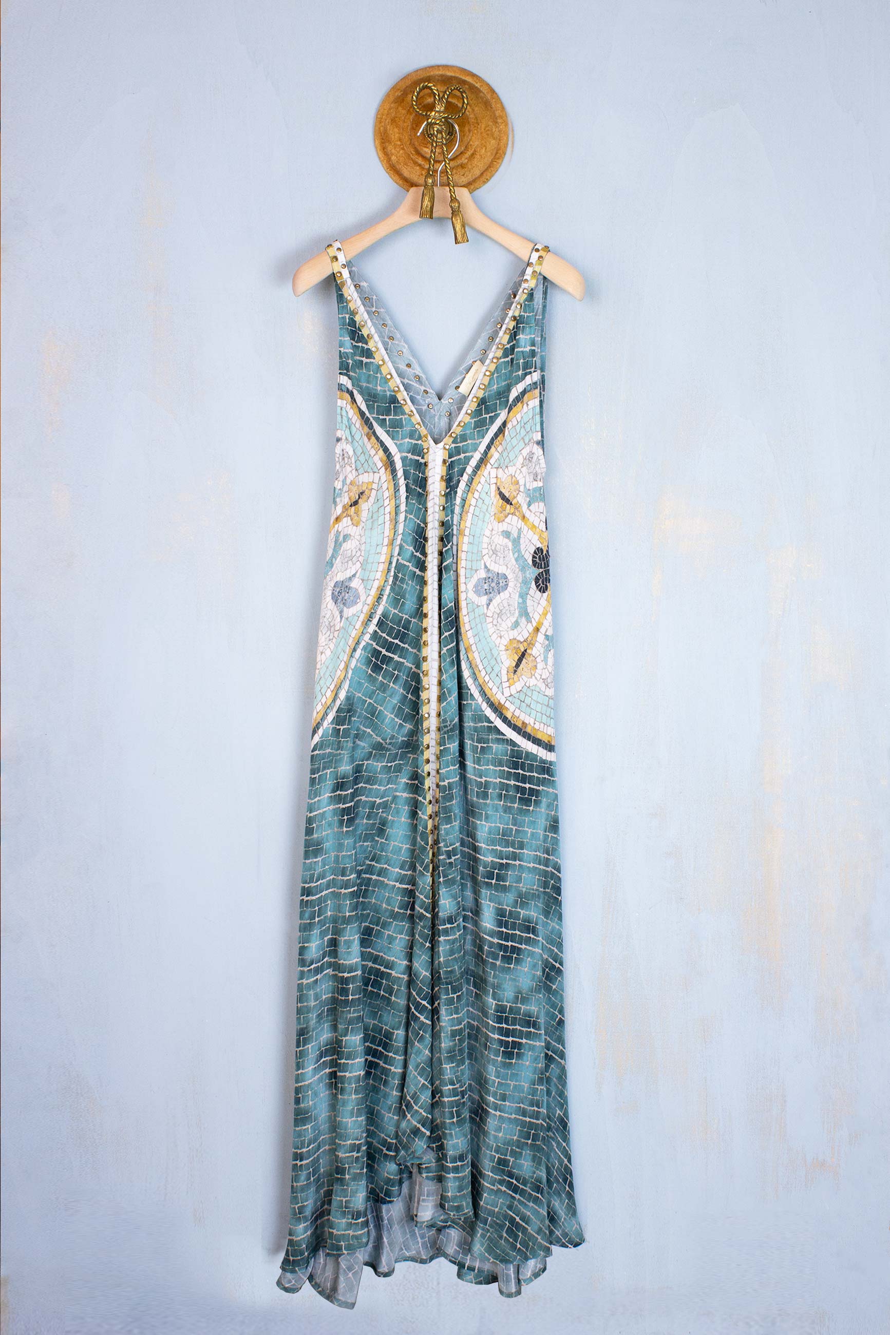 Mes Demoiselles Paris Abito Lungo Mishtar Maiolica Azur