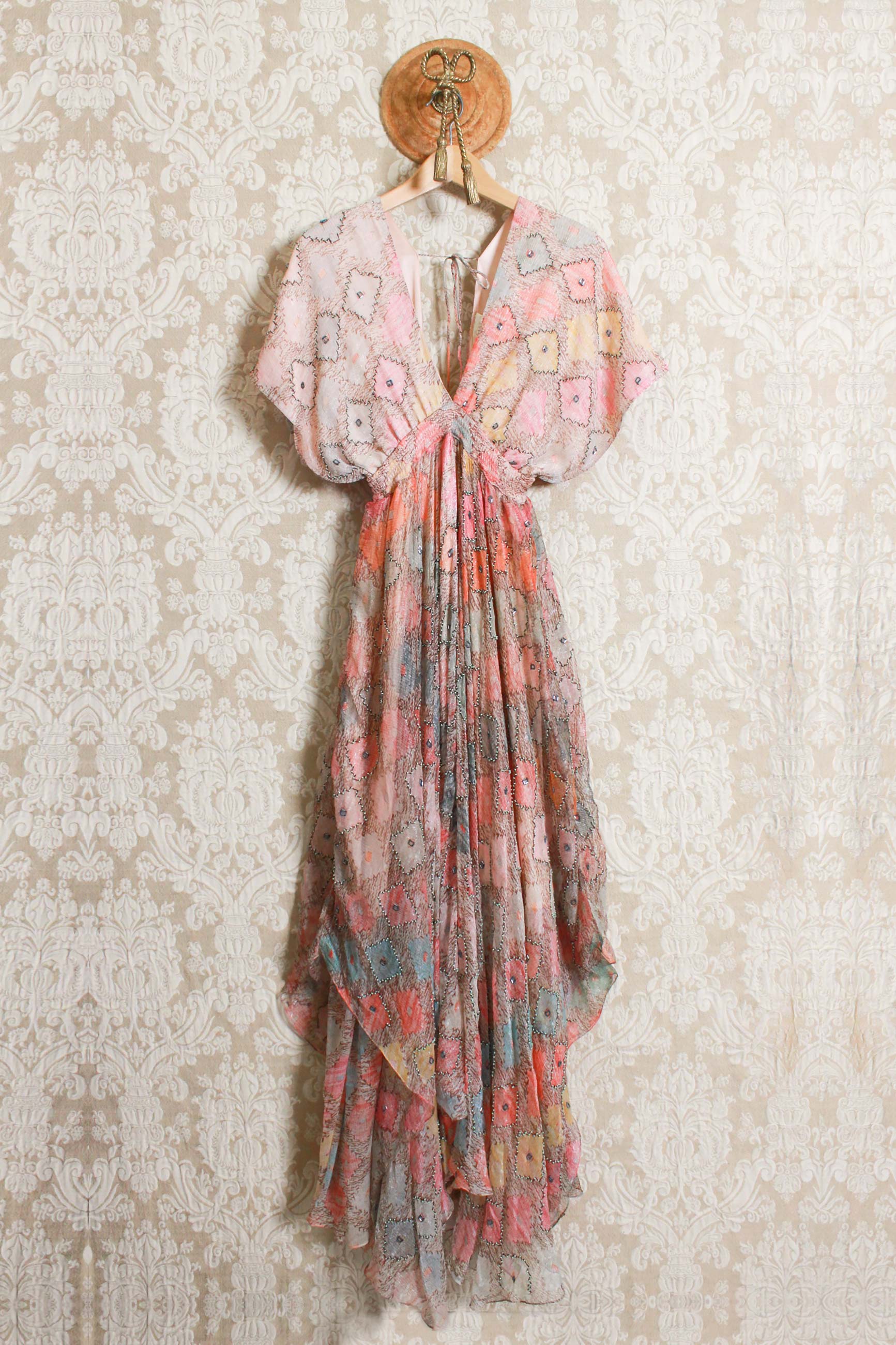 Abito lungo ormay ikat di mes demoiselles paris ss24 donna