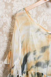 Blusa in seta con balze di mes demoiselles paris donna pe24 tie-die ocra