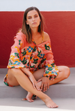 Mes Demoiselles Paris Camicia in Seta Wappa Flower Bloom