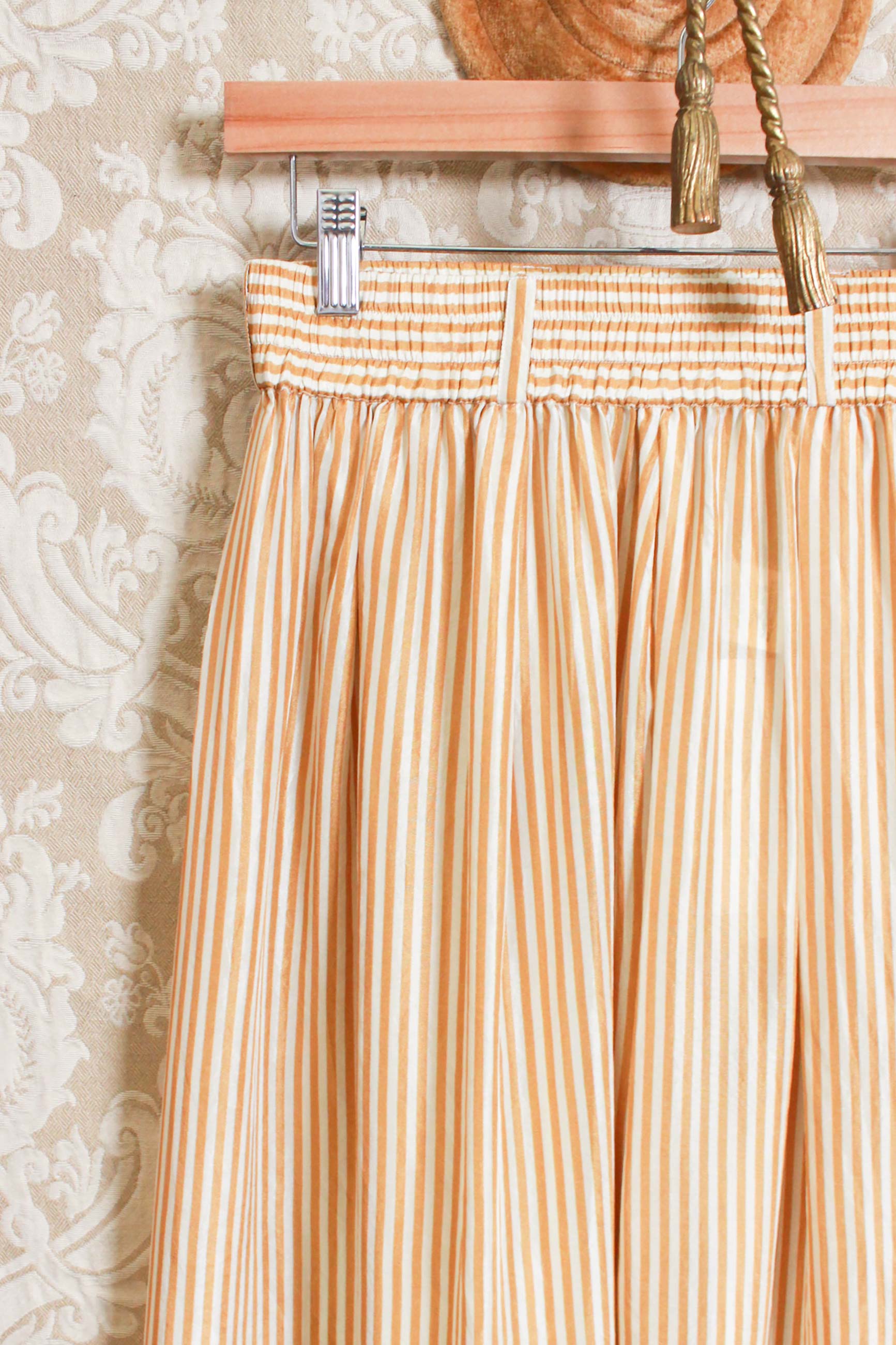 Pantalone herra in seta rigata di mes demoiselles paris donna ss24