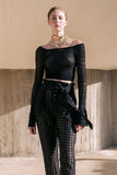 Sensuale top in maglia pointelle black di mes demoiselles paris ss24