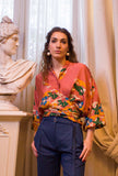 Mes Demoiselles Paris Dnna Camicia in seta Wappa Flower Bloom