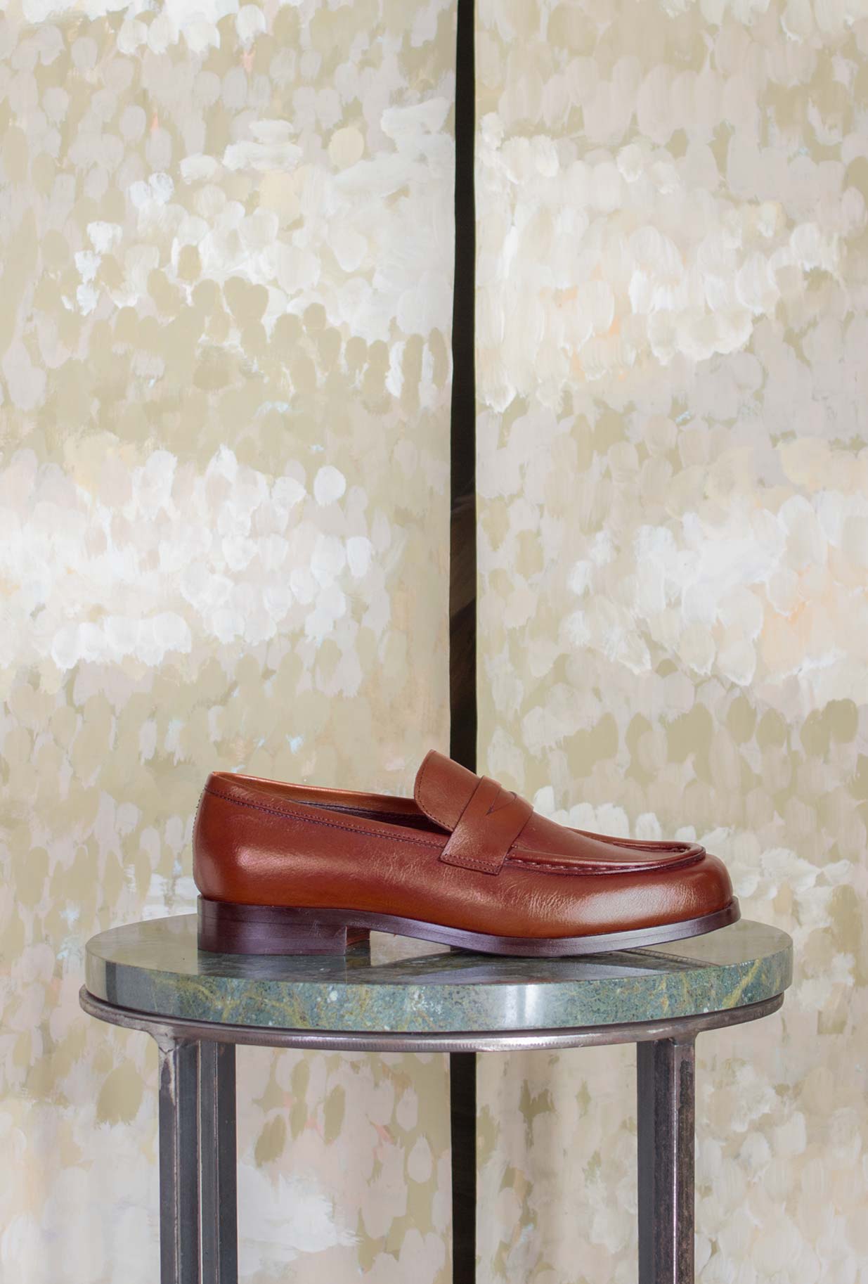 Mocassino 70’s Harper Morgillo realizzato in morbida pelle color Cuoio da Uomo