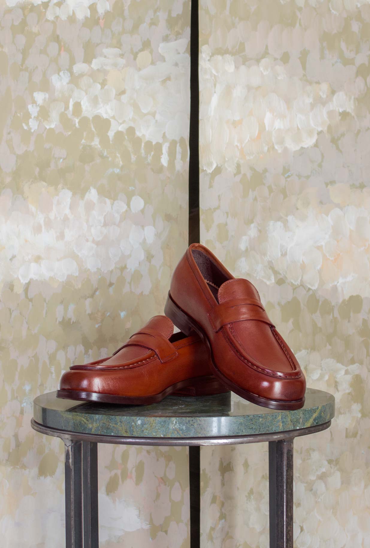 Mocassino 70’s Harper Morgillo realizzato in morbida pelle color Cuoio da Uomo
