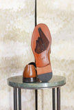 Mocassino Martini di Morgillo realizzato in pregiata pelle color Cuoio da Uomo