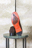 Scarpa Stringata Japan firmata Morgillo realizzata in suede nella tonalità Testa di Moro