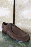 Scarpa Stringata Japan firmata Morgillo realizzata in suede nella tonalità Testa di Moro