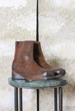 Stivaletto firmato Morgillo realizzato in pelle ingrassata color Cuoio da Uomo