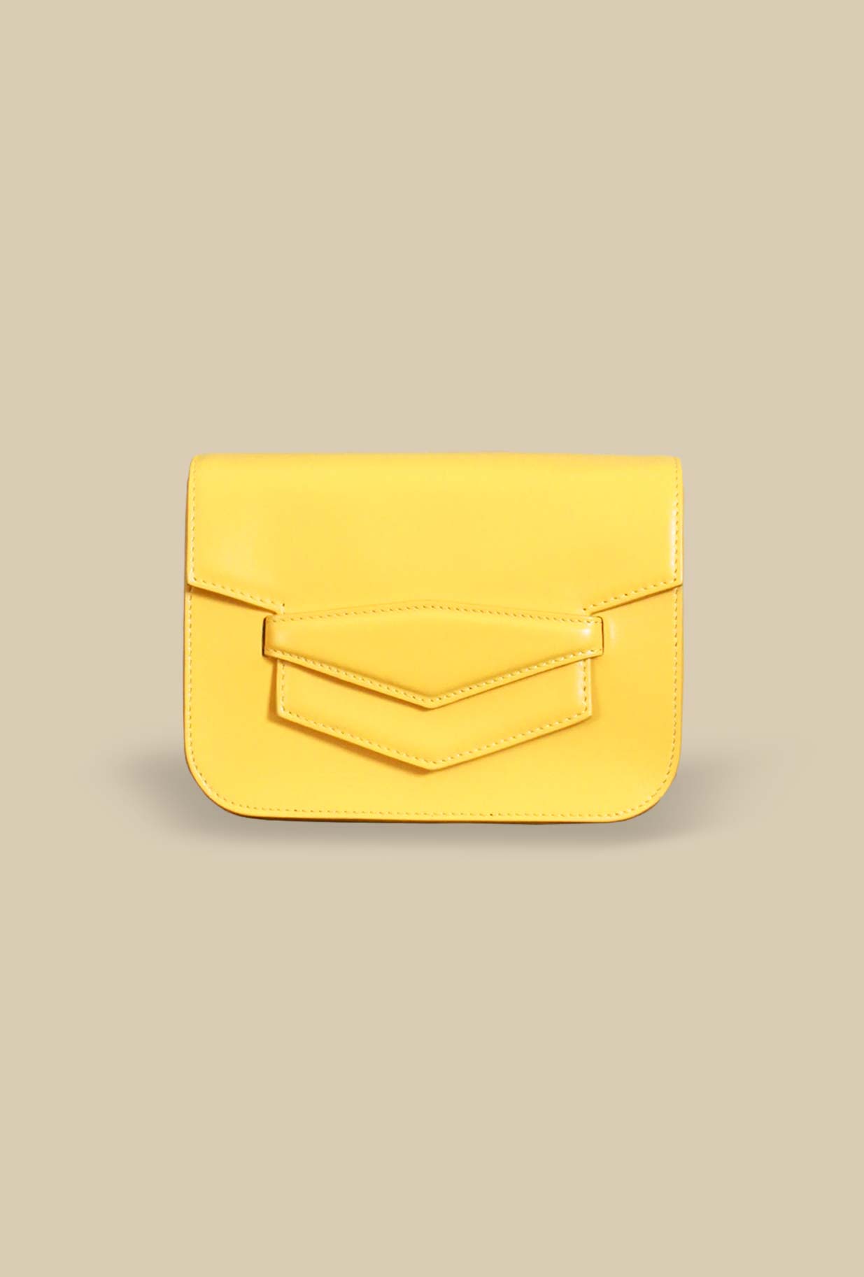 mini bag da donna della maison ndb con catena oro color ananas