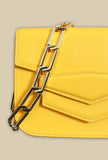 mini bag da donna della maison ndb con catena oro color ananas