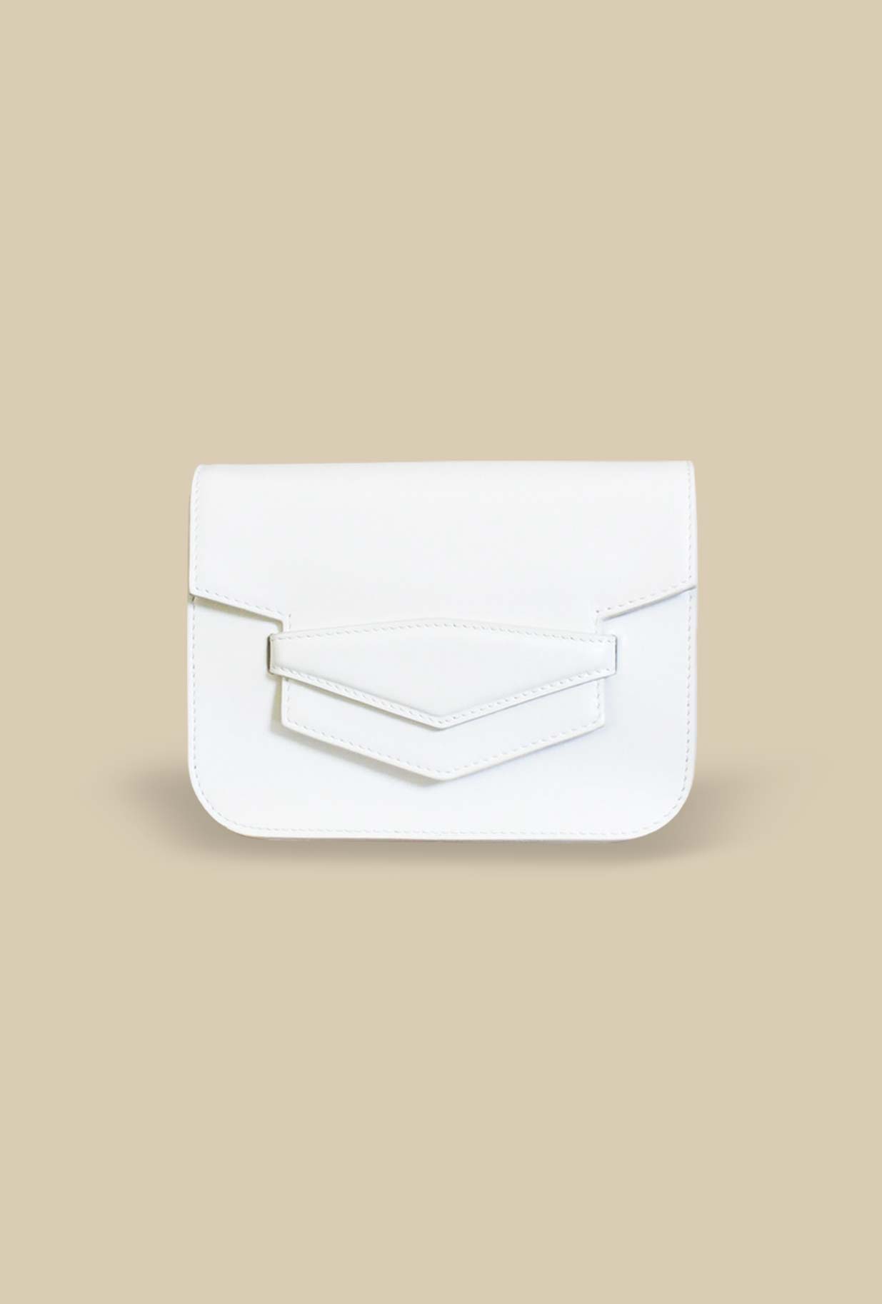 mini bag da donna con chain gold della maison ndb 968 color latte