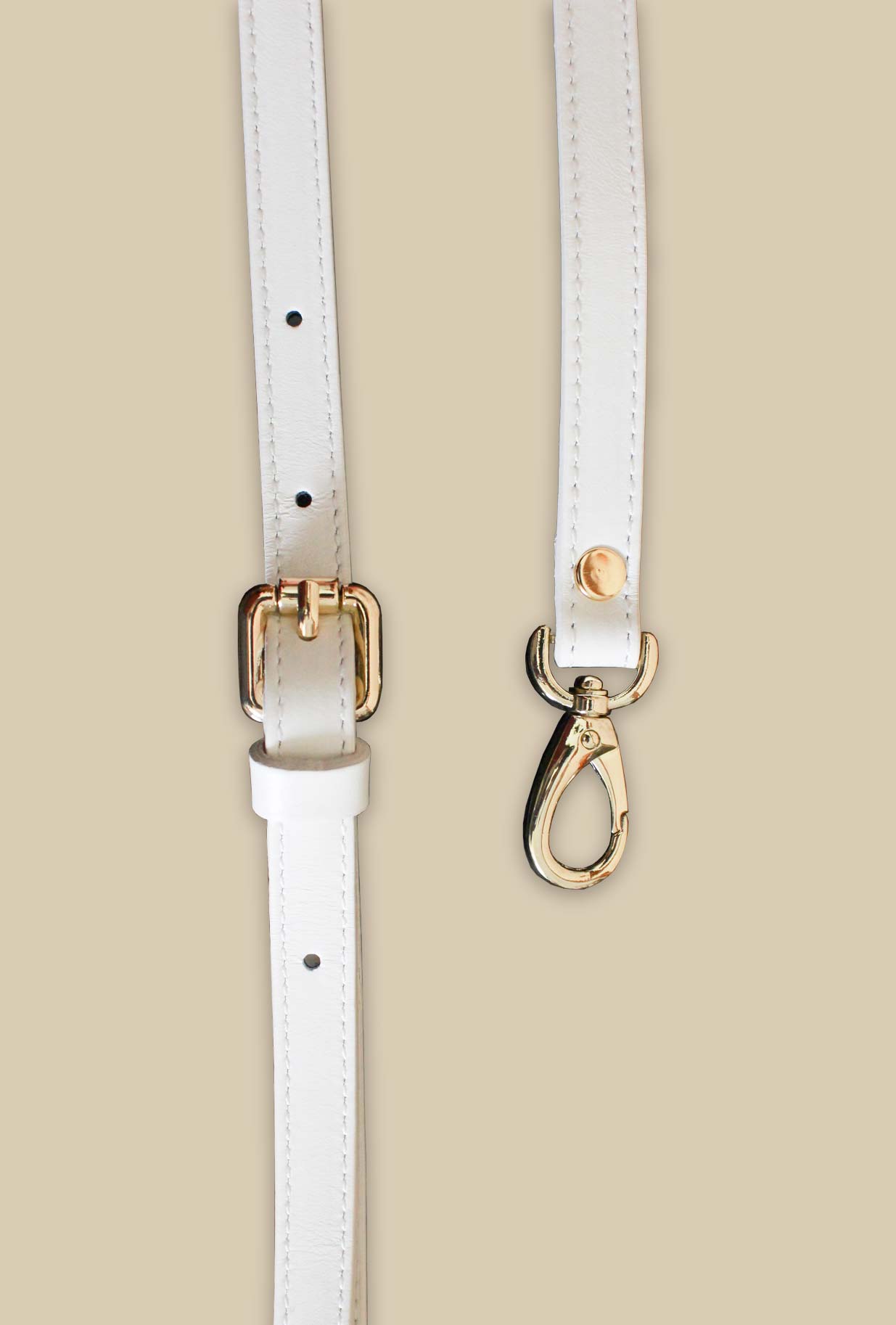 mini bag da donna con chain gold della maison ndb 968 color latte7