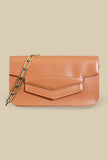 Borsa kamala da donna della maison ndb color cuoio con catena gold