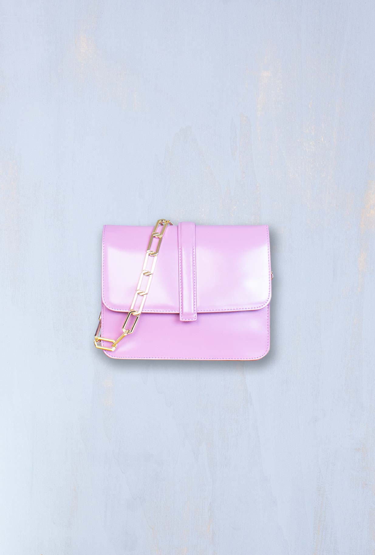 Ndb 968 Borsa Kamala M in pelle specchiata color Lavander