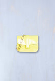 mini bag kamala in pelle specchiata lime e manico gioiello di NDB968