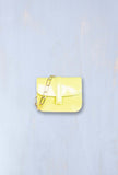 mini bag kamala in pelle specchiata lime e manico gioiello di NDB968