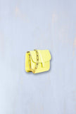 mini bag kamala in pelle specchiata lime e manico gioiello di NDB968