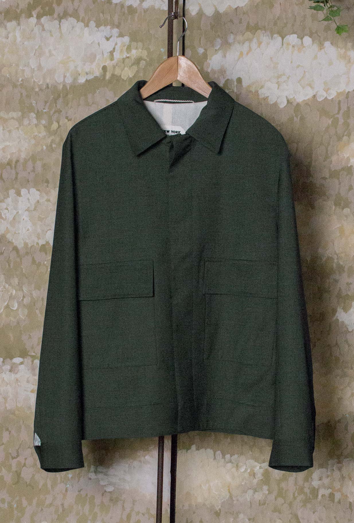 Bomber Jacket Columbus firmata New York Resident in tonalità Forest Green da Uomo