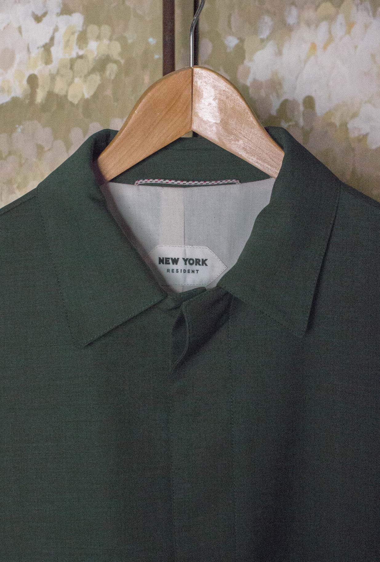 Bomber Jacket Columbus firmata New York Resident in tonalità Forest Green da Uomo