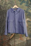 Shirt Jacket Columbus firmata New York Resident realizzata in leggero trumbler linen nella sofisticata tonalità Avio da Uomo