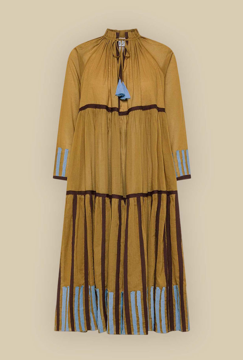 Gipsy Wide Dress With firmato Niù di cotone nella calda tonalità Rumahda Donna