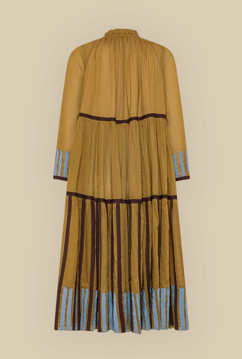 Gipsy Wide Dress With firmato Niù di cotone nella calda tonalità Rumahda Donna