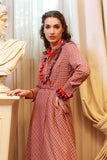 Abito Chemisier della maison Niù Fashion color papika tweed anni 70s
