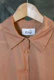 Camicia Over Side-Cut di Niù nella calda tonalità Rumah da Donna