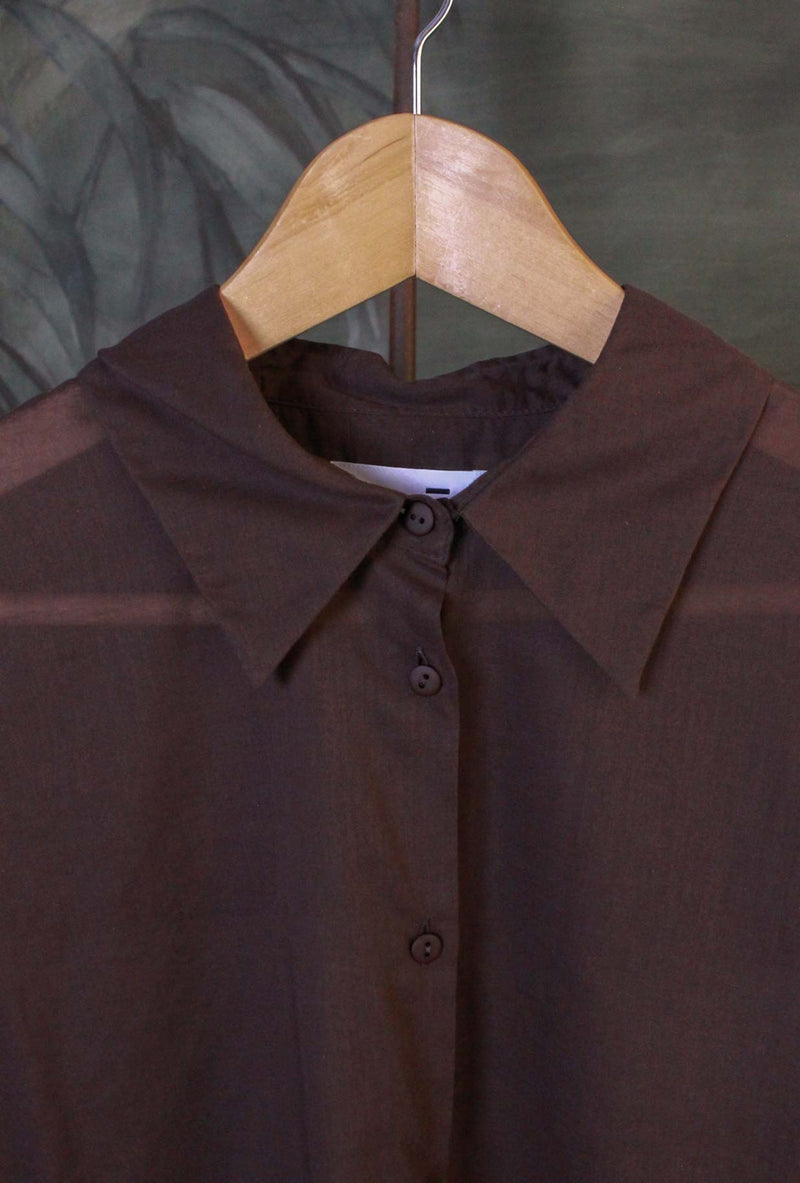 Camicia Over Side-Cut di Niù nella profonda tonalità Awan da Donna