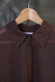 Camicia Over Side-Cut di Niù nella profonda tonalità Awan da Donna
