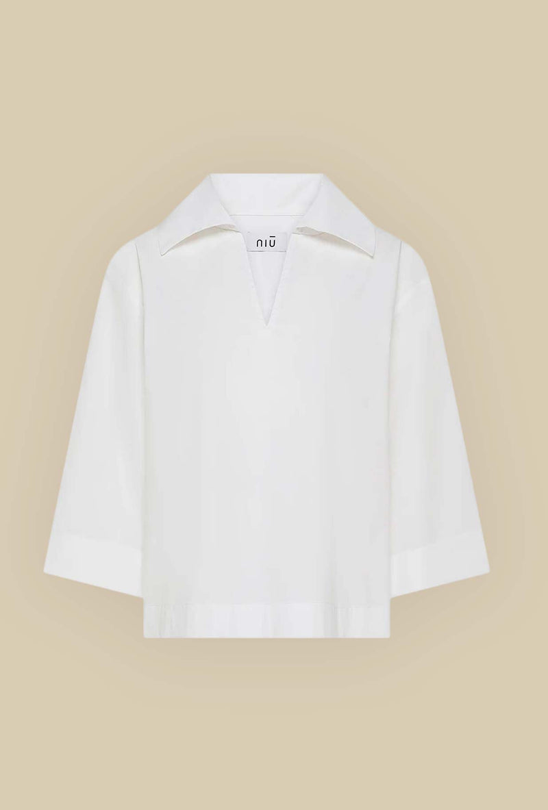 Camicia Over tonalità Papiro di Niù da Donna in cotone