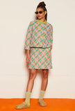 Niu Fashion Donna Giacca Bolerino Weaving Maracuja