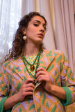 Niu Fashion Donna Giacca Bolero Weaving Maracuja