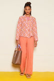Niu Fashin Donna Giacca con Fusciacca Weaving Rubino
