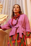 Giacca kimono di niù fashion in lana color violet