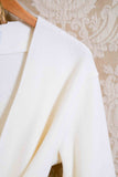 Giacca Kimono della maison niù fashon in morbido panno di lana white yeso