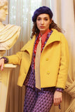 Giacca over in lana color giallo canario della maison Niù Fashion