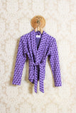 Maglia Allacciata 70s Jacquard Violet