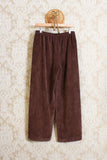 Pantalone Bojan in costa di velluto della maison niù fashion color brown raiz