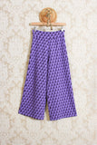 Pantalone da donna cropped anni 70 della maison niù in jacquard violet