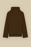 Maglia Polo di Niù realizzata in morbido jersey di lana nell’esclusiva tonalità Galla Brown da Donna