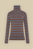 Striped Lupetto 70’s di Niù proposto nell’iconica fantasia a righe nell’inedita tonalità Papalo Sky