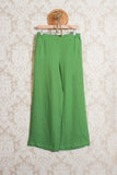 Pantalone bojan donna di niù in lino verde cedro ss24