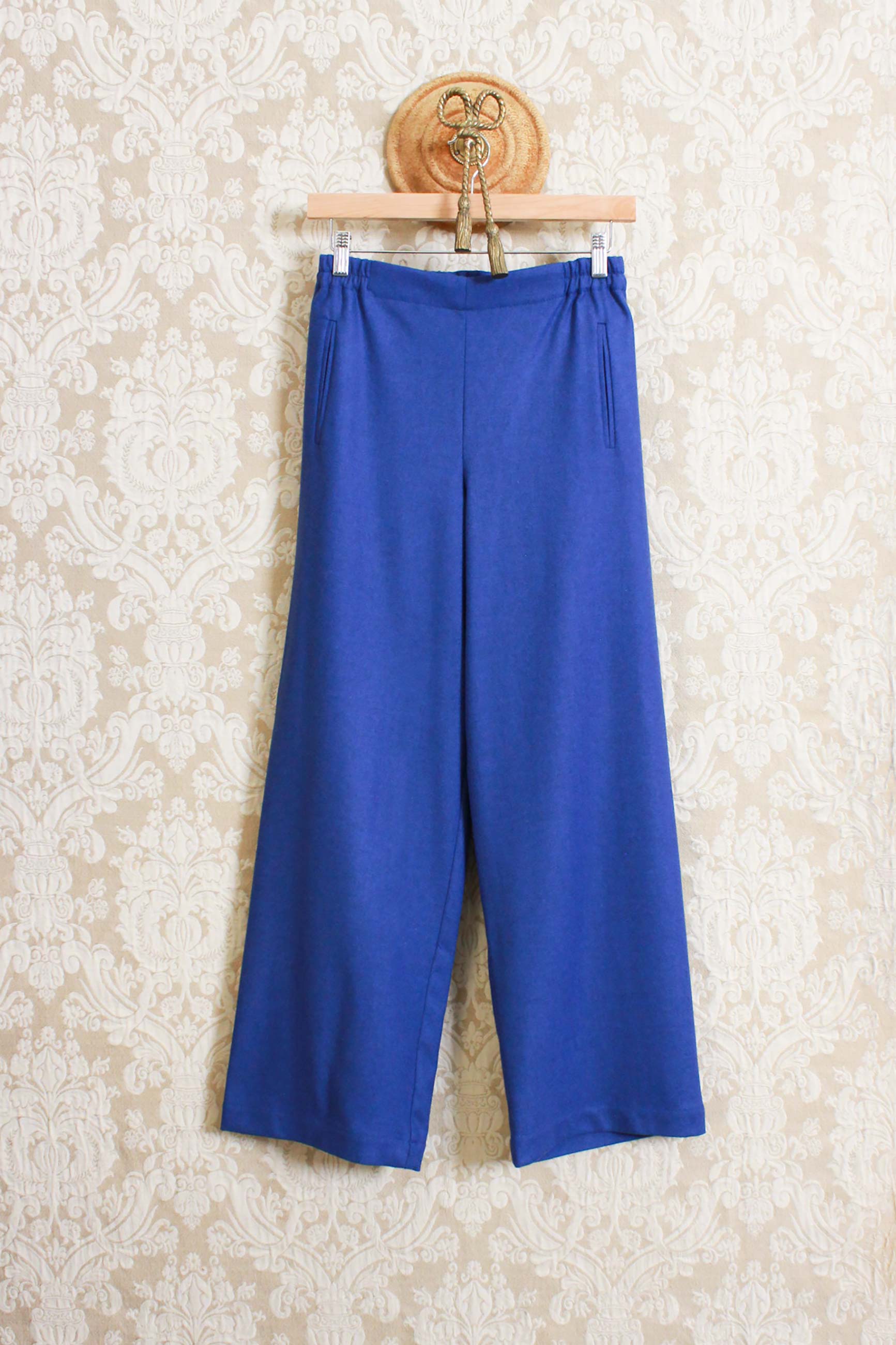 Pantalone bojan di niù fashion in lana color blue isla collezione autunno inverno 23