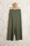 Pantalone bojan in lana della maison niù nel colore verde oliva cerro fw23