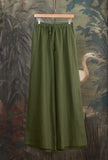 Pantalone Palazzo Con Coulisse Lino Jungle