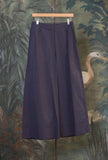 Pantalone Wide-leg con risvolto di Niù realizzato in cotone stretch nell’inedita tonalità Biru Blue da Donna